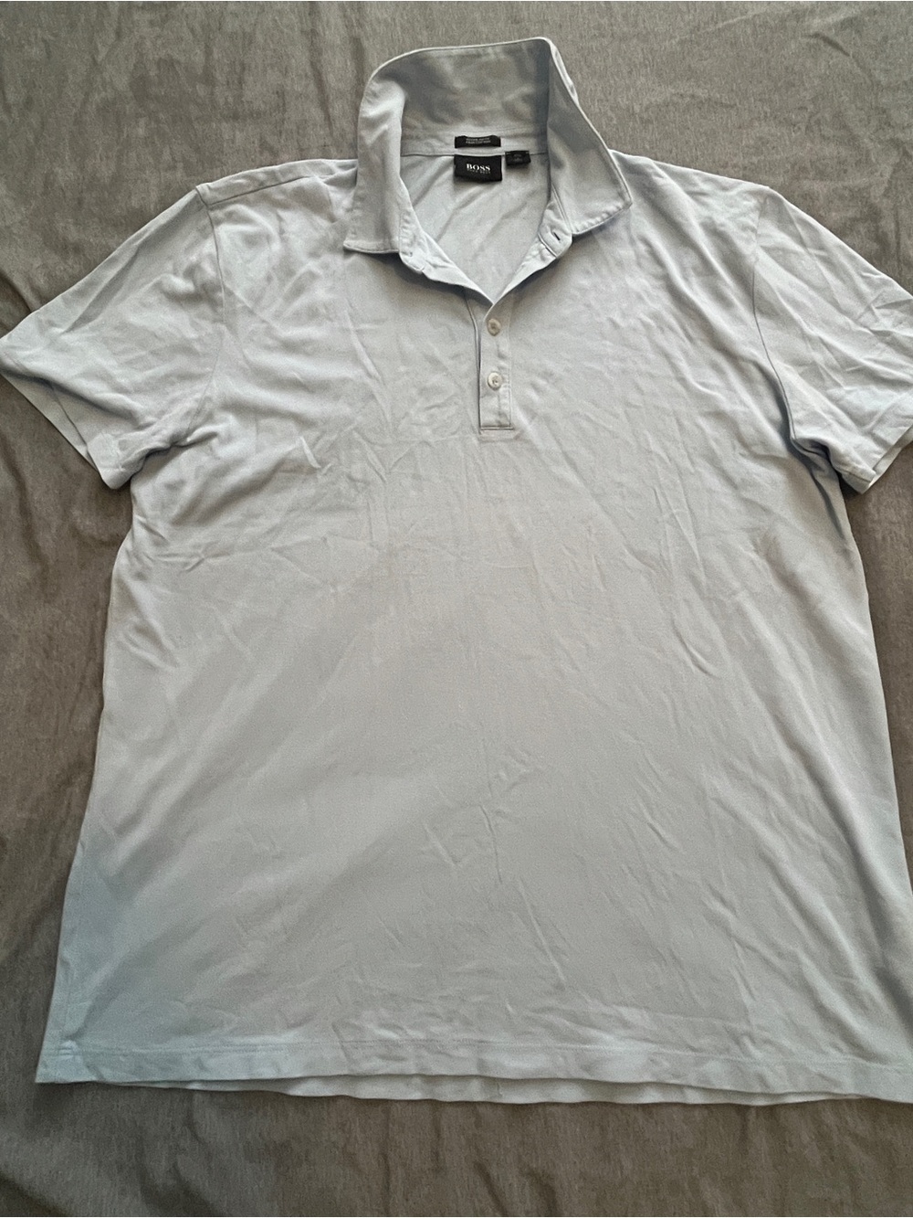 Hugo Boss Light Blue Short-Sleeve Polo Shirt